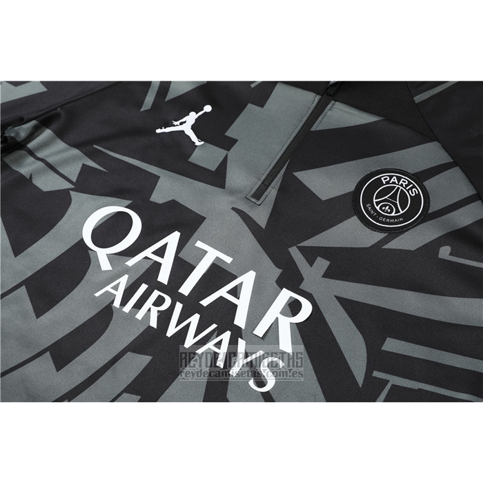 Chandal de Sudadera del Paris Saint-Germain Jordan 2022-2023 Negro y Gris